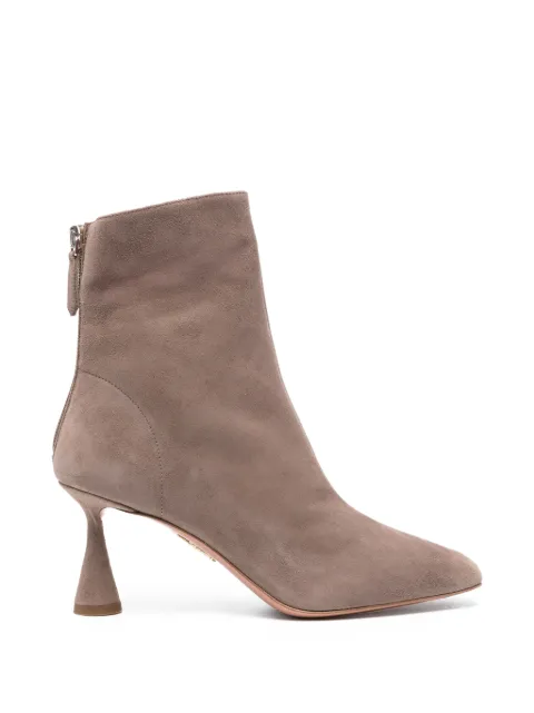 Aquazzura back zip-up boots Grey AREMIDB0SUETOR
