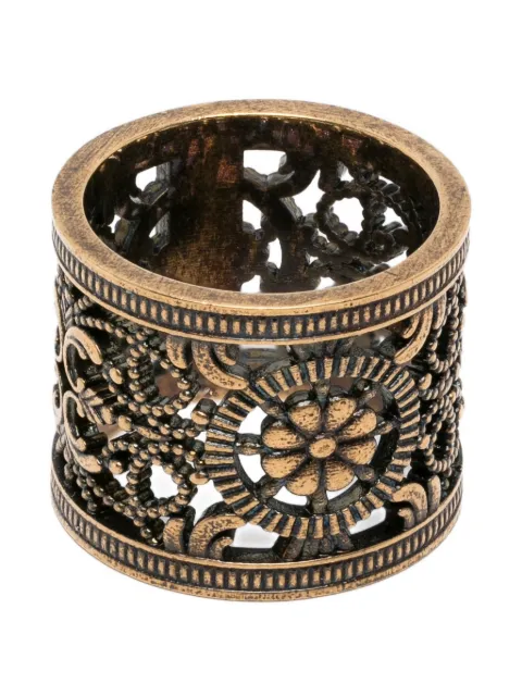 Gucci Pre-Owned 2020s floral cut-out ring Gold GU180ALC