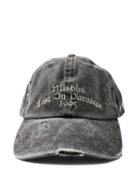 MISBHV embroidered distressed cap Grey 260A505