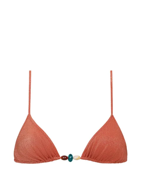 TROPIC OF C Equator beaded bikini top Orange CS60