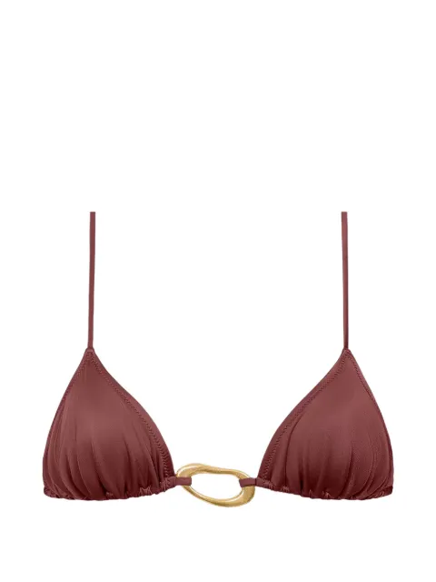 TROPIC OF C Equator ring-detail bikini top Brown CS745