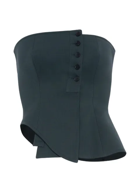 Jean Paul Gaultier asymmetric strapless top Black 2601WTO394W05588