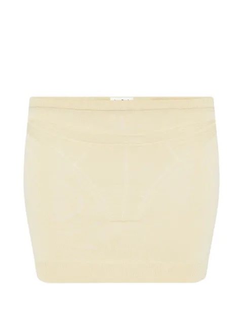 Jean Paul Gaultier links-pattern short skirt Neutrals 2601WSK038K02579