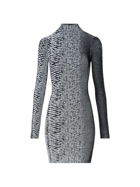 Jean Paul Gaultier 3d Snake Skin long-sleeves mini dress White 2601WDR089K0210003