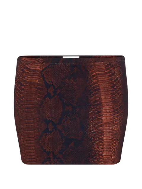 Jean Paul Gaultier ribbed printed mini skirt Brown 2601WSK035J027P6000