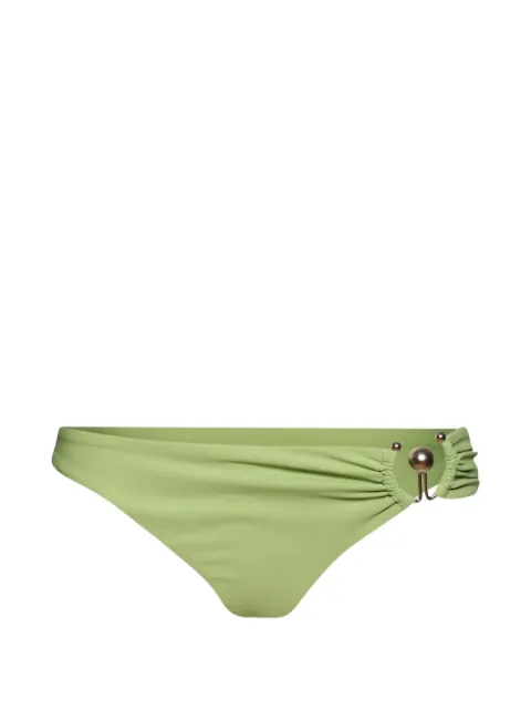 Christopher Esber ruched-detail bikini bottom Green 25047385FRESHLIME