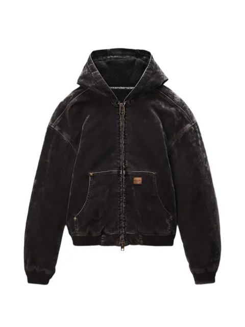 Alexander Wang unisex Carpenter hoodie in focked denim oversized jacket Grey UDC1262950