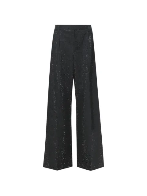 Alexander Wang crystal hotfix wool mohair tailored pants Grey 1WC1264973
