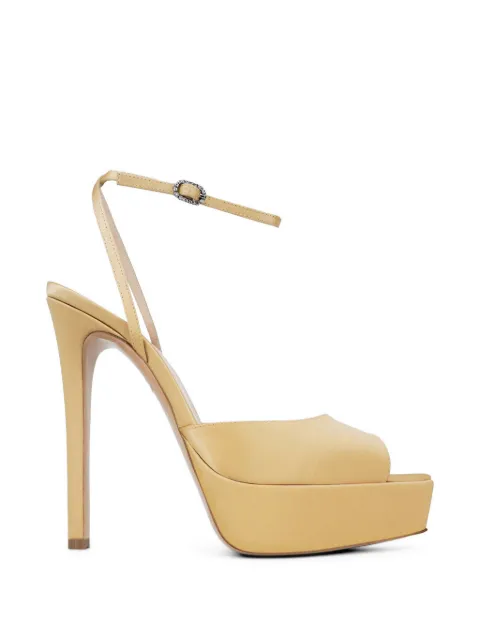 Andrea Wazen Loulou platform sandals Gold LOUPL140SATGOL