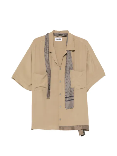 Magliano Pasolini scarf-detail short-sleeve shirt Neutrals MGSS26SH01870