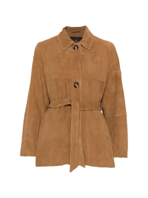 Peuterey Machuca suede belted jacket Brown PED556399012407