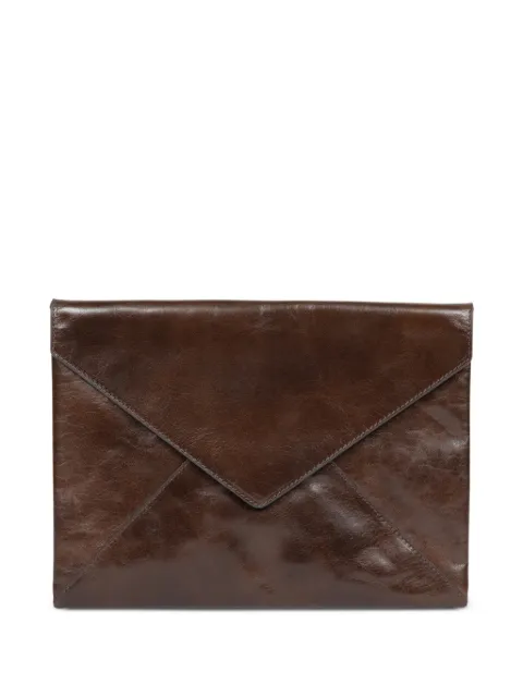 DRIES VAN NOTEN leather clutch bag Brown 2610221120103