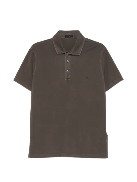 Fay buttoned polo shirt Brown NPMB252143TUY1