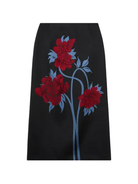 La DoubleJ jacquard floral skirt Black SKI0011JCQ135PEO08BU03