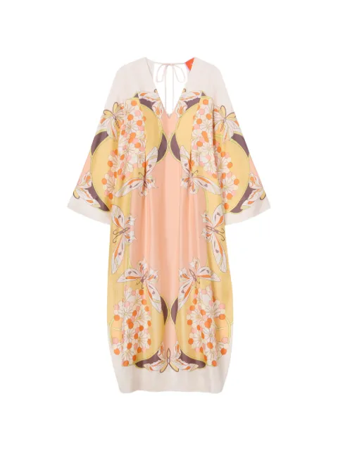 La DoubleJ Twin Flame dress Neutrals DRE1022SIL029FLO08PI02