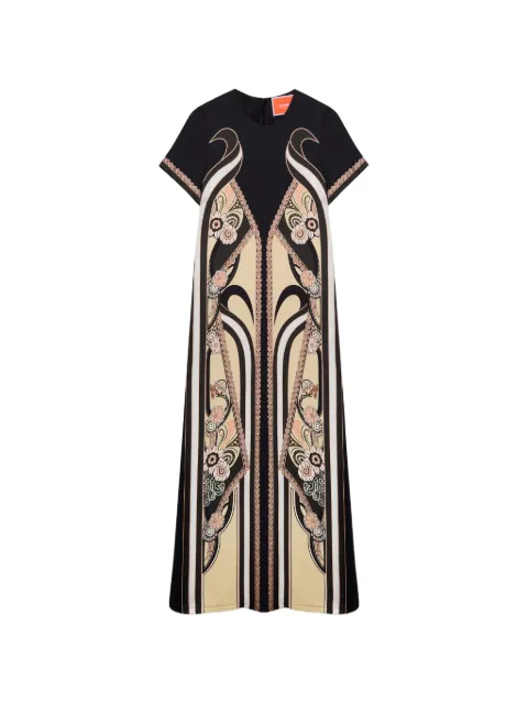 La DoubleJ Ambrosia Placée Pale Pink in silk twill Swing dress Black DRE0128SIL026AMB03PI02