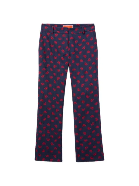 La DoubleJ floral trousers Blue TRO0069COT005TAL01BU03