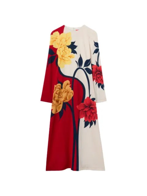 La DoubleJ floral placed dress Red DRE0231VIS001QPE02RE01