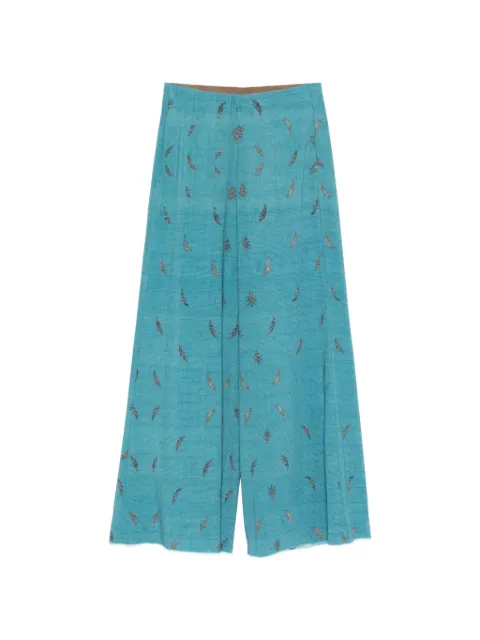 Pierre-Louis Mascia print trousers Blue ADANASTRSVPT12409101146797