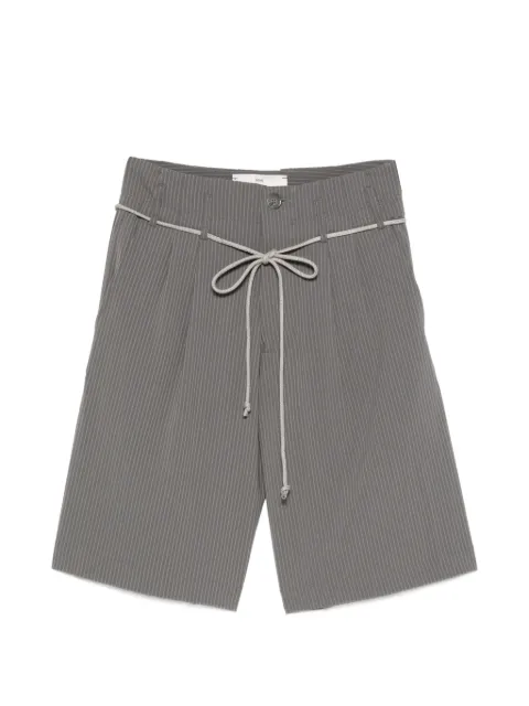 Song For The Mute striped-pattern drawstring shorts Grey 261MST048PGABGRY