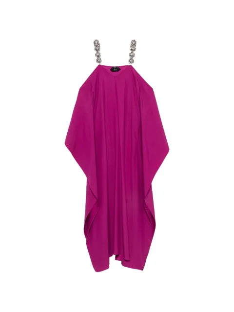 Taller Marmo crystal-embellished cold-shoulder dress Pink TMSS2621393