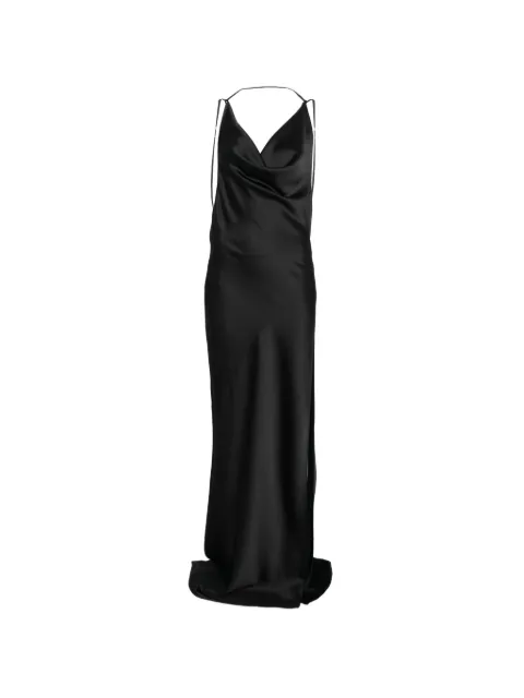 THE ANDAMANE Vera draped cowl-neck maxi dress Black T190157A