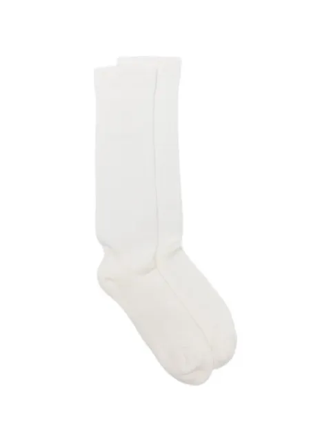 Rick Owens DRKSHDW pentagram-intarsia high socks White DA01F4468SOCKC