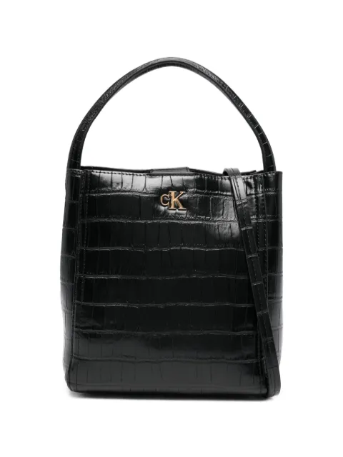 Calvin Klein croc bucket strap tote bag Black LV04F3286GYIH