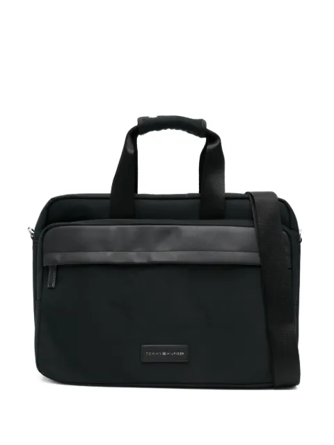 Tommy Hilfiger logo-detail briefcase Black AM0AM13619