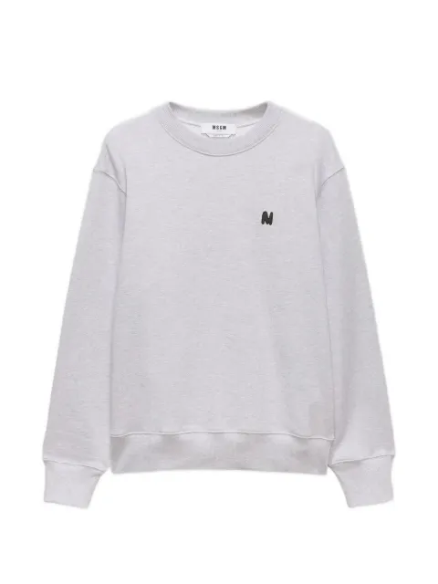 MSGM logo-detail crew-neck sweatshirt Grey 3940MM123257793