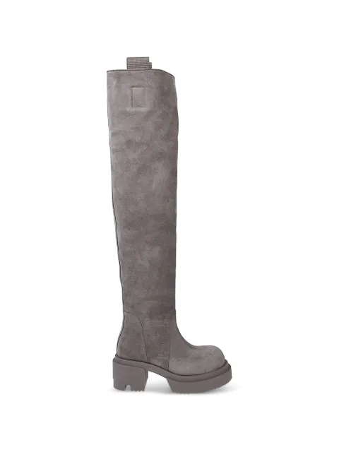 Rick Owens platform over-the-knee boots Brown RP02E4829LCRS78