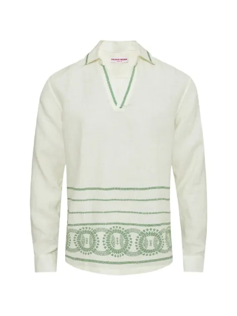 Orlebar Brown Ridley V-neck long-sleeve T-shirt White 281521