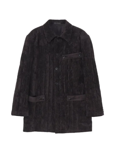Yohji Yamamoto striped coat Grey HLJ10314