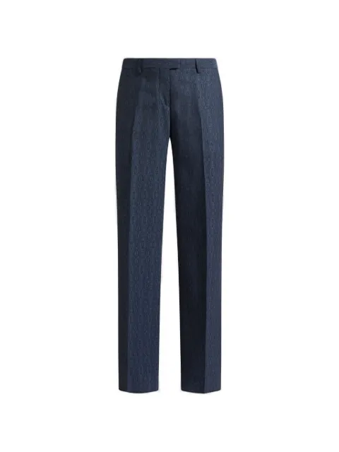 ETRO jacquard trousers Blue WREA000199TJ237