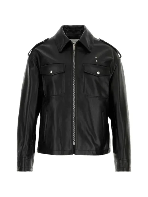 Alexander McQueen eyelet-detail leather jacket Black 808245Q5AOJ