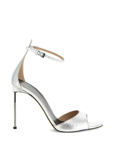 TOM FORD 105mm Tejus buckle sandals Silver W3814LCL408RTAA