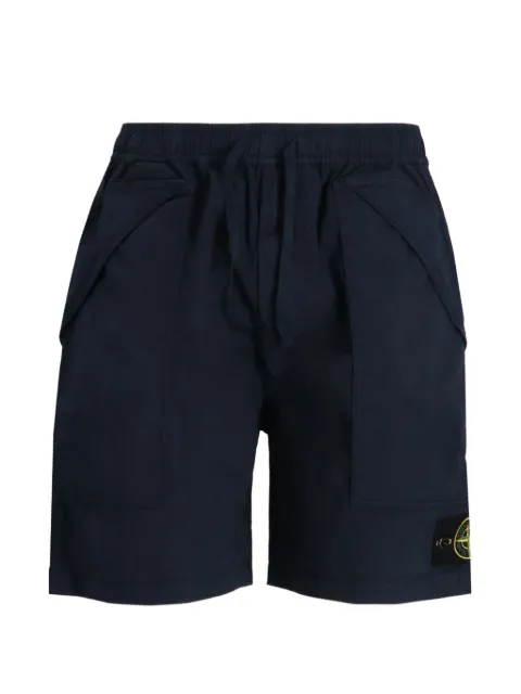 Stone Island drawstring logo-patch shorts Blue K2S15L100005S0010