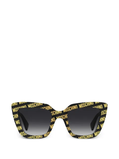 Moschino logo-print cat-eye sunglasses Black MOS148S07