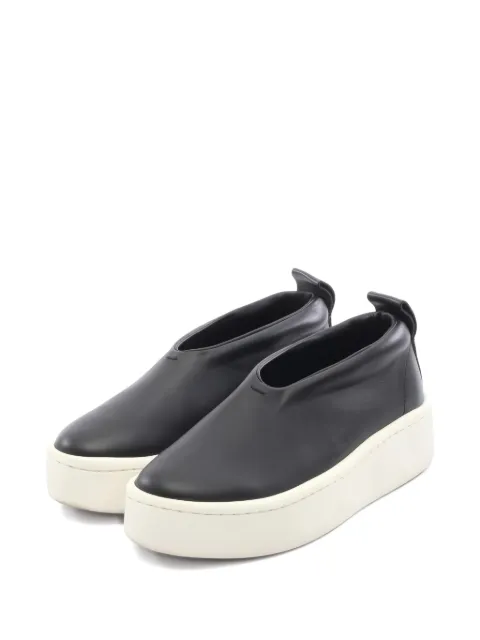 Jil Sander Pre-Owned 2010s platform leather sneakers Black 1038327