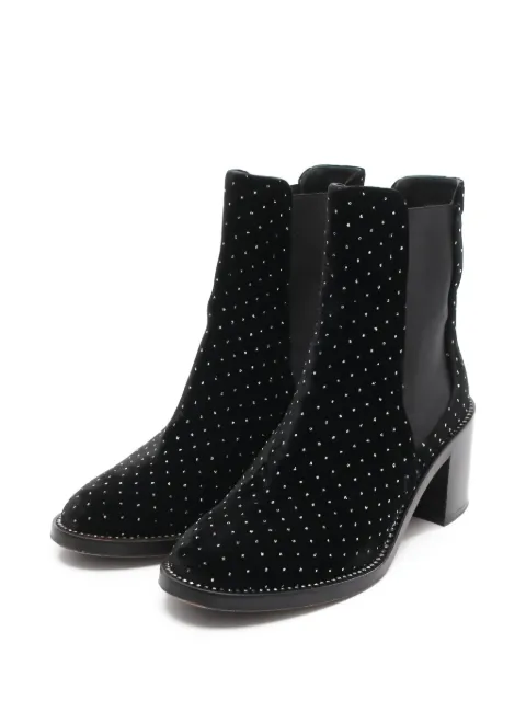 Jimmy Choo Pre-Owned 2000s velvet boots Black 1042076
