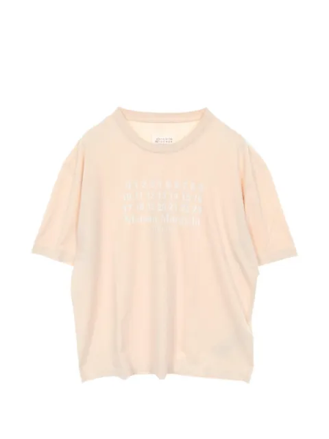 Maison Martin Margiela Pre-Owned Numbering logo-print T-shirt Neutrals 1045057
