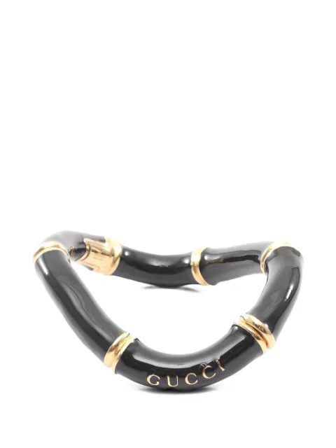 Gucci Pre-Owned 2010s bamboo cuff bracelet Black 1035701