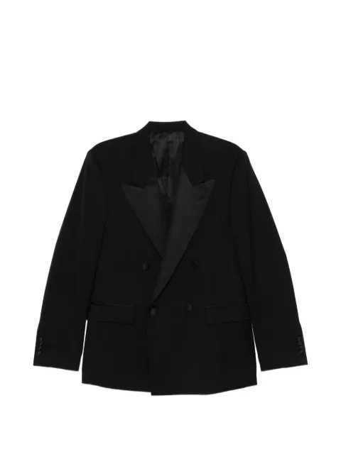 Lardini peaked-lapel double-breasted jacket Black PA5835E4CN64414
