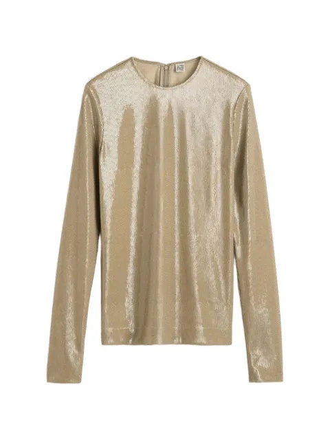 TOTEME sequin T-shirt Gold 261WRT0732FB0593088