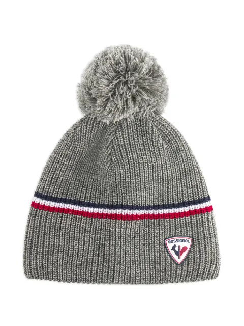 Rossignol pompom-detail beanie hat Grey RLMMH03U