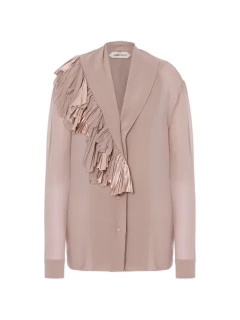 Alberta Ferretti ruffle-detail shirt Grey AEF252M02055116