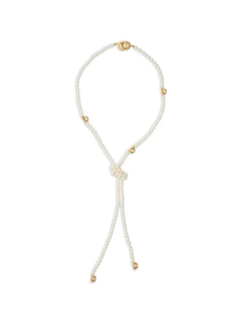Ferragamo central-knot glass-pearl necklace Gold 790668