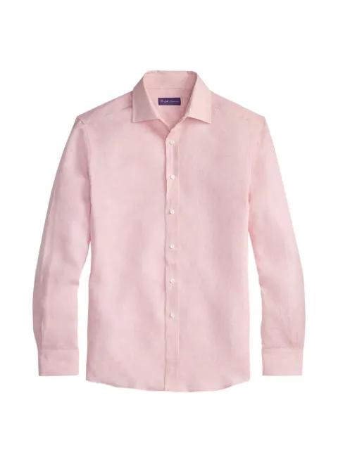 Ralph Lauren Purple Label checked long-sleeve shirt Pink 790977177004