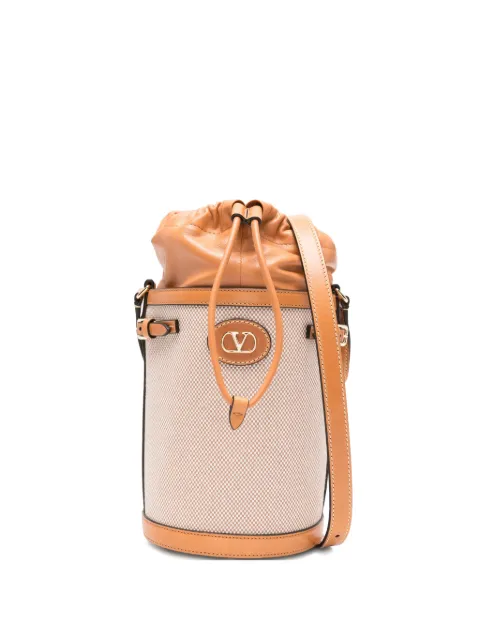 Valentino Garavani logo-detail bucket bag Neutrals WB0S97EZT