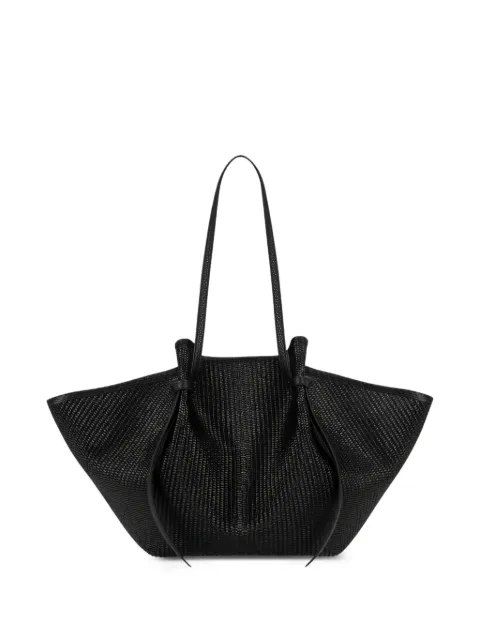 Yuzefi large Mochi leather shoulder bag Black YZFLMS26